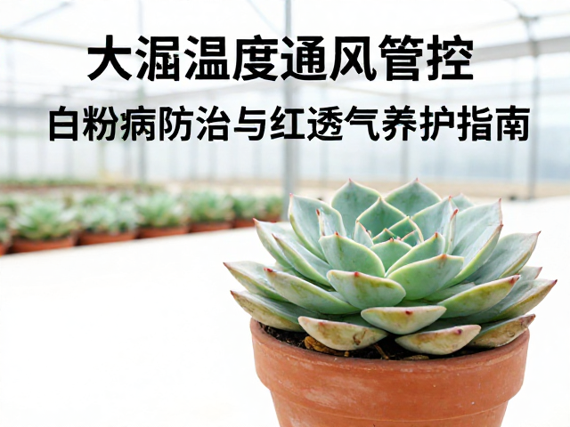 大棚多肉温湿度通风管控，白粉病防治与红陶盆透气养护指南