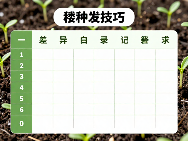 播种发芽差异与技巧，品种标签管理与记录全攻略