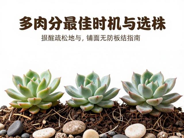 多肉分株最佳时机与选株，搭配疏松土与铺面石防板结指南