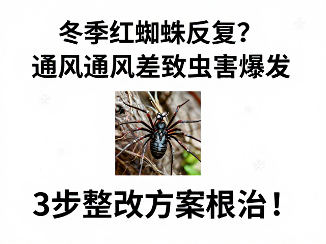 冬季红蜘蛛反复？通风差致虫害爆发，3步整改方案根治