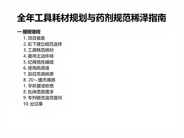 药剂规范稀释操作标准