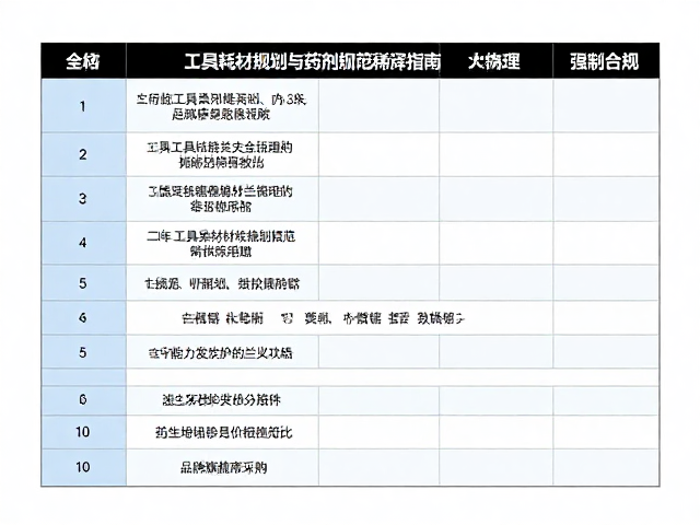 品牌旗舰店采购，全年工具耗材规划与药剂规范稀释指南
