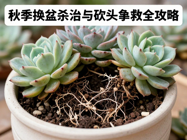 多肉秋季换盆杀虫，白粉病防治与砍头急救全攻略