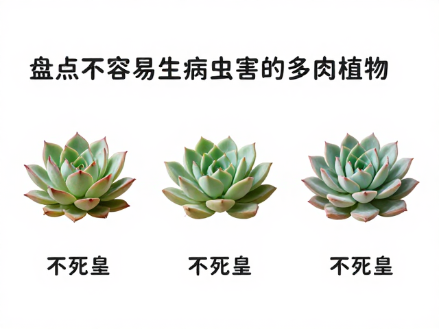 新手必看，盘点不容易生病虫害的多肉植物，包括不死鸟