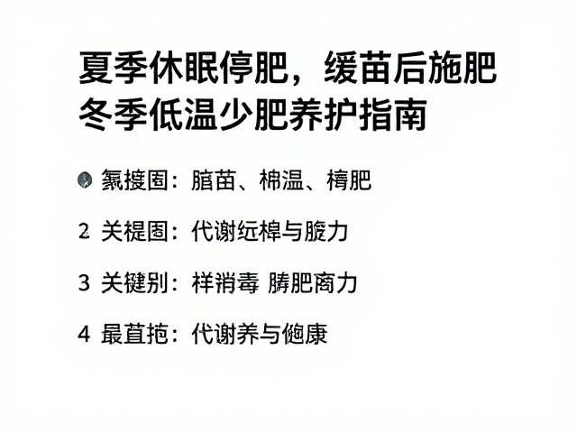 冬季低温下的代谢减缓与控肥原则