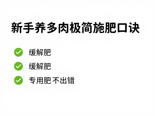 新手养多肉极简施肥口诀，缓释肥，专用肥不出错