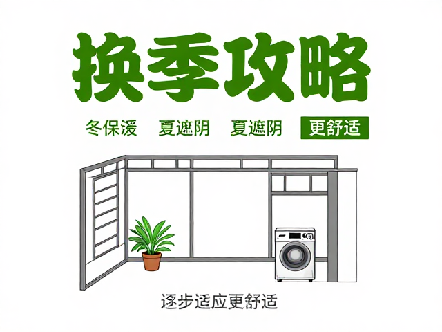 阳台换季攻略，冬保温夏遮阴，逐步适应更舒适