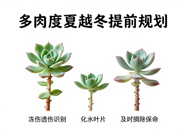 多肉度夏越冬提前规划，冻伤透明化识别，化水叶片及时摘除保命