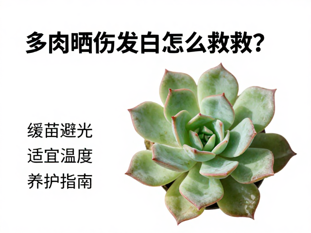 多肉晒伤发白怎么救？缓苗避光，适宜温度养护指南