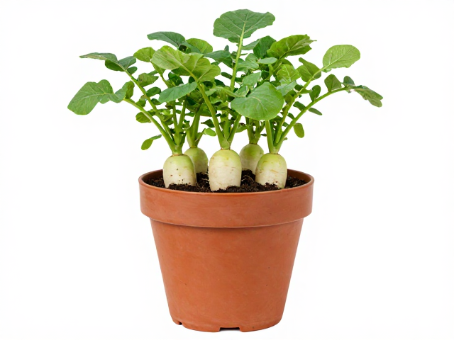 花盆口径比植株大1-2cm，宽盆利群生，萝卜根宜深盆