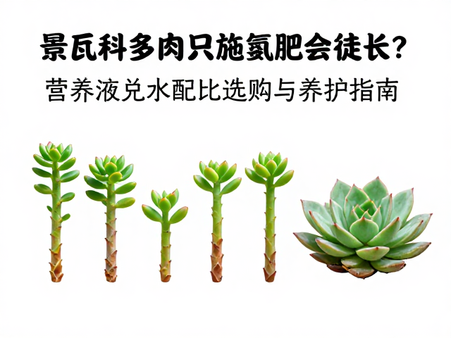 景天科多肉只施氮肥会徒长？营养液兑水配比选购与养护指南