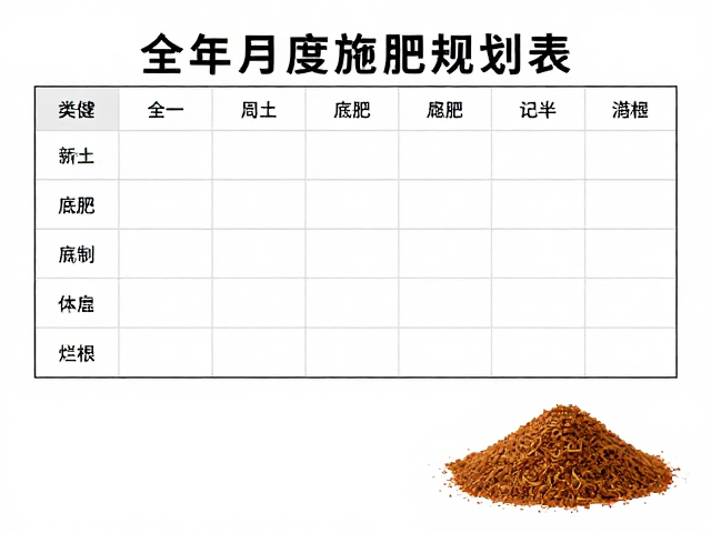 多肉专用肥，新土底肥，全年月度施肥规划表，照做爆盆不烂根