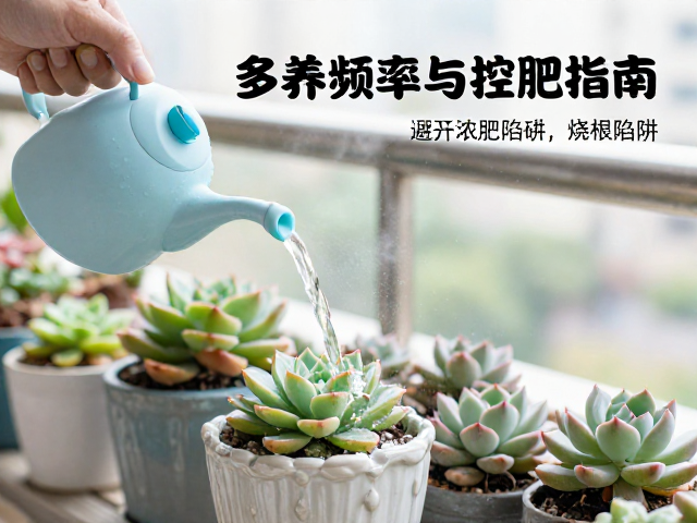 阳台露养多肉浇水频率与控肥指南，避开浓肥烧根陷阱