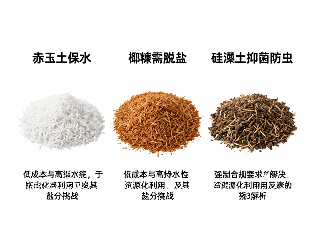 椰糠:低成本与高持水性的资源化利用及其盐分挑战