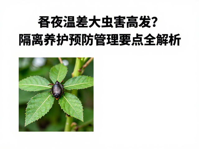 昼夜温差大虫害高发？隔离养护预防管理要点全解析