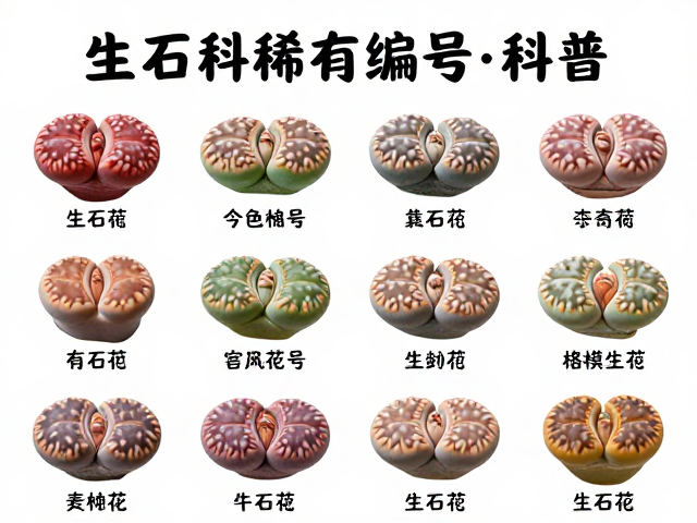 生石花稀有编号科普，番杏科多肉中最受欢迎的品种大盘点