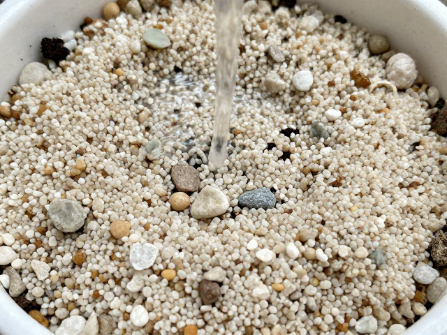 玉露换盆必看，铺粗颗粒轻石防浇水冲溅，盆土不板结更透气