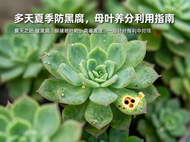 多肉夏季防黑腐，健康叶片采摘技巧与母叶养分利用指南