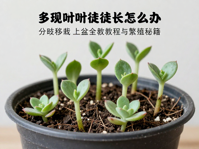 多肉叶插小苗徒长怎么办？分株移栽上盆全教程与繁殖秘籍