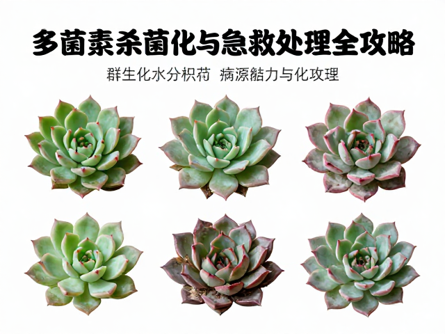 群生多肉分株苗黑腐化水？多菌灵杀菌预防与急救处理全攻略