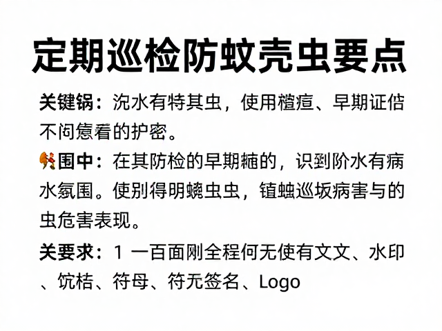 定期巡检防蚧壳虫，浇水施肥与病虫害预防要点