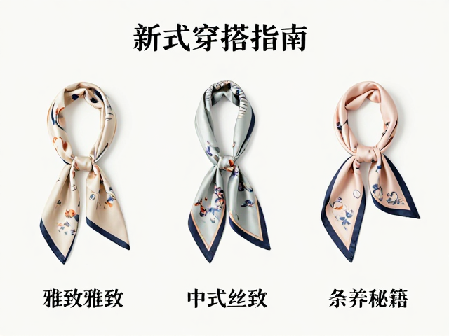 雅致丝巾的三种经典系法解析