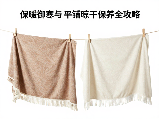 双面同色披肩的洗涤与平铺晾干规范