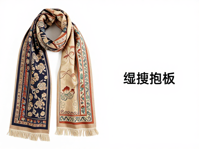 古风纹样长巾怎么搭汉服？双面围巾穿搭指南，显瘦又高级