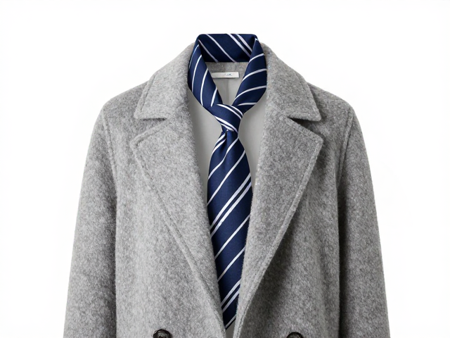 极简商务窄条纹颈巾的视觉逻辑