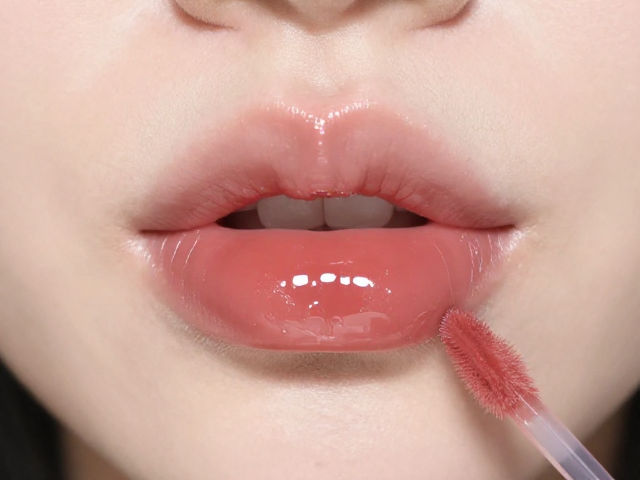 搭配透明唇釉的物理锁色逻辑