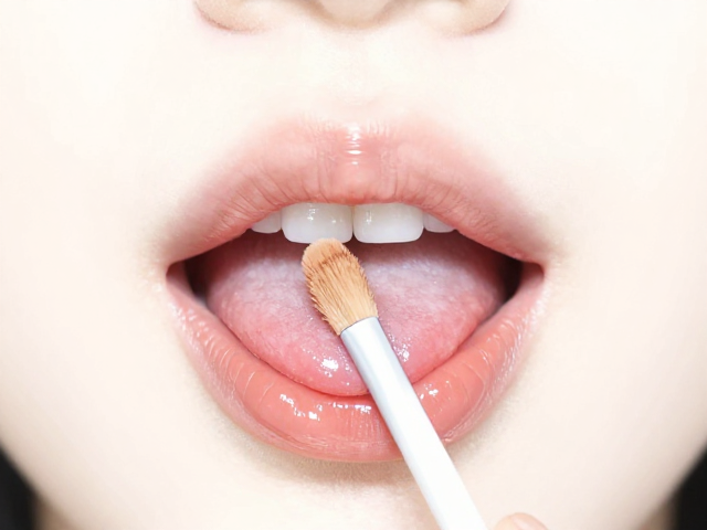 舌形刷头勾勒完美唇形，遮瑕液怎么用不卡纹？刷法教程