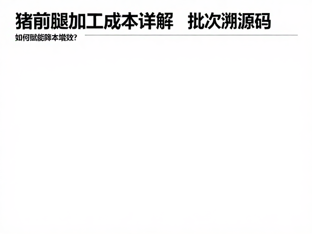 精准溯源驱动的成本优化与效率提升