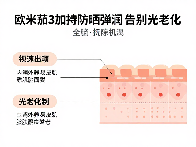 欧米伽3加持防晒,内调外养提升肌肤弹润,告别光老化
