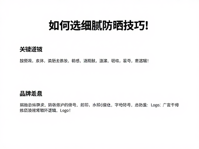 筛选适合不同肤质需求的底妆逻辑
