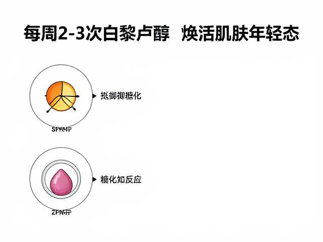每周2-3次白藜芦醇，科学抵御糖化老化，焕活肌肤年轻态