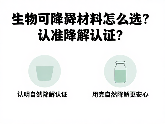 生物可降解材料怎么选?认准降解认证,用完自然降解更安心