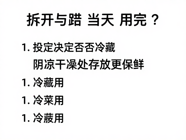 开封即用的便利与潜在风险