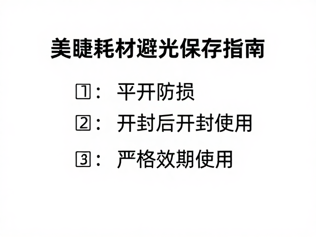 美睫耗材避光保存指南，平放防损，开封后严格效期使用