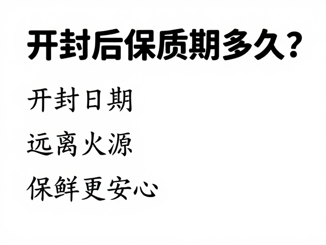 开封后保质期多久？记录开封日期并远离火源，保鲜更安心
