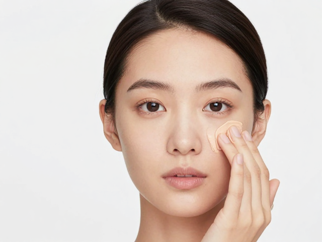 上妆手法:以点涂与按压替代大面积涂抹