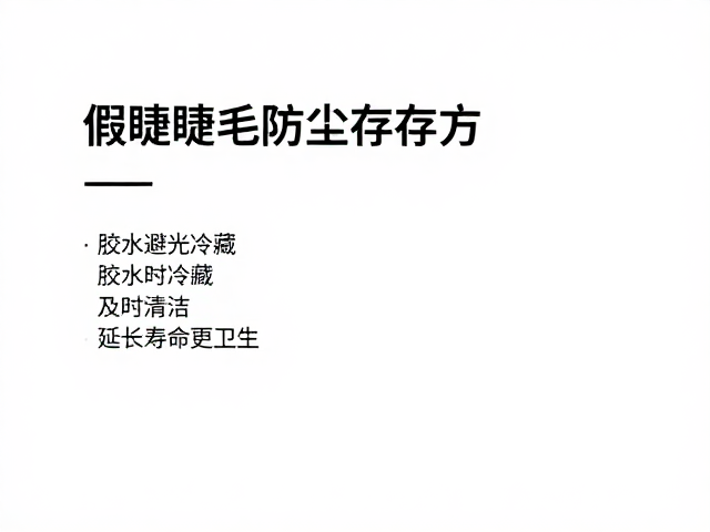 假睫毛防尘存放的核心逻辑与环境控制