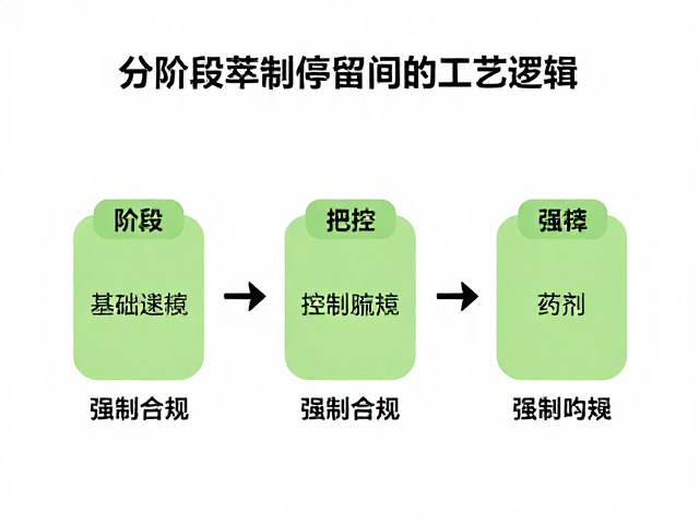 分阶段把控停留时间的工艺逻辑