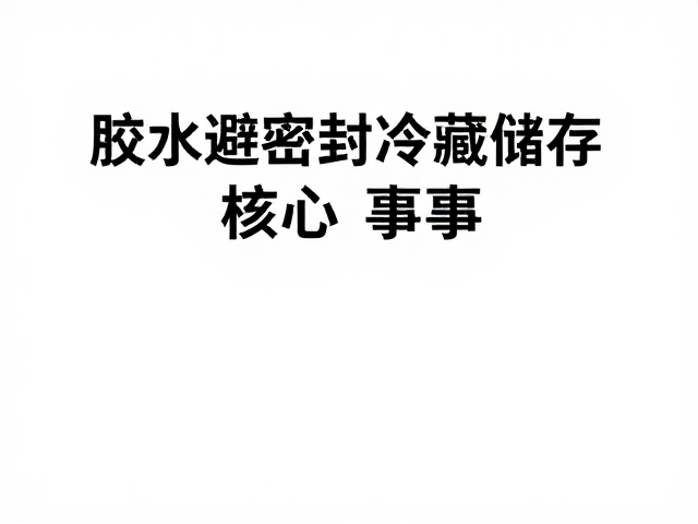 胶水避光密封冷藏储存的核心逻辑