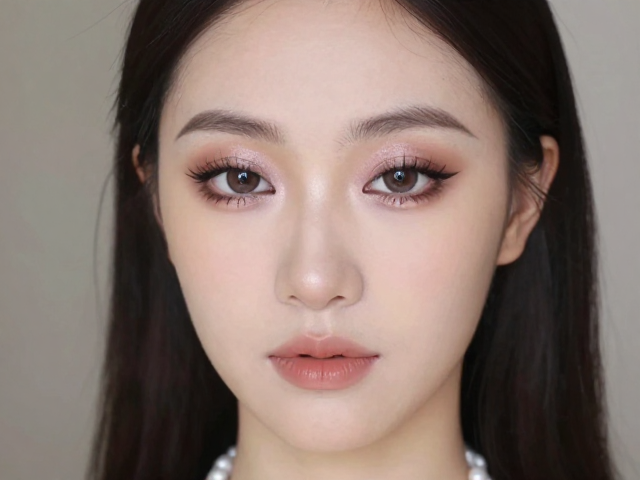 适配中庭的眼影层次与眼线技法