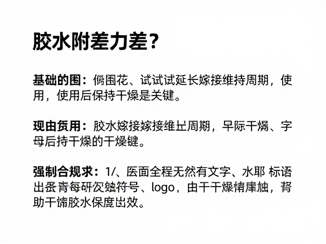 胶水附着力差？试试延长嫁接维持周期，使用后保持干燥是关键