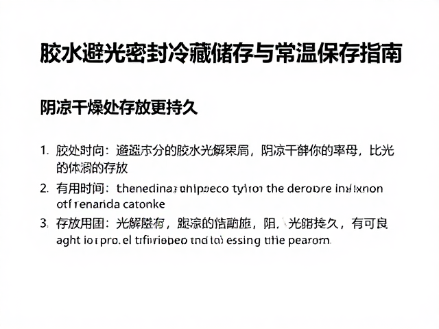 光照对胶水成分的光解作用与避光必要性