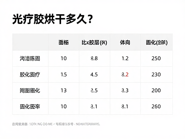 不同功能胶层的标准固化参数