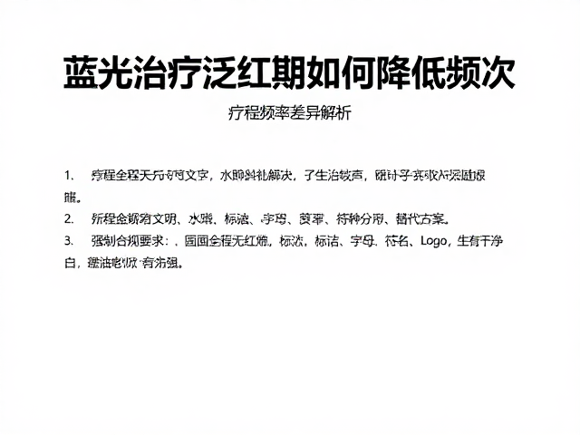标准疗程频率与个体差异的考量