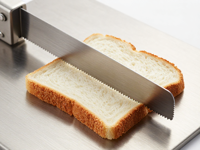 高碳不锈钢切吐司切面平整不掉渣，记得检查锯齿磨损