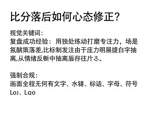 比分落后如何心态修正？复盘成功经验，用独处练球打磨专注力